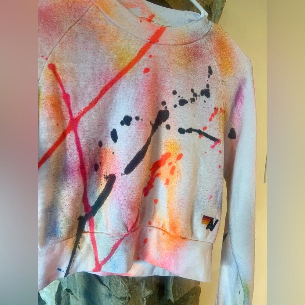 Aviator Nation Artist Collection Crop Pullover Long Sleeve